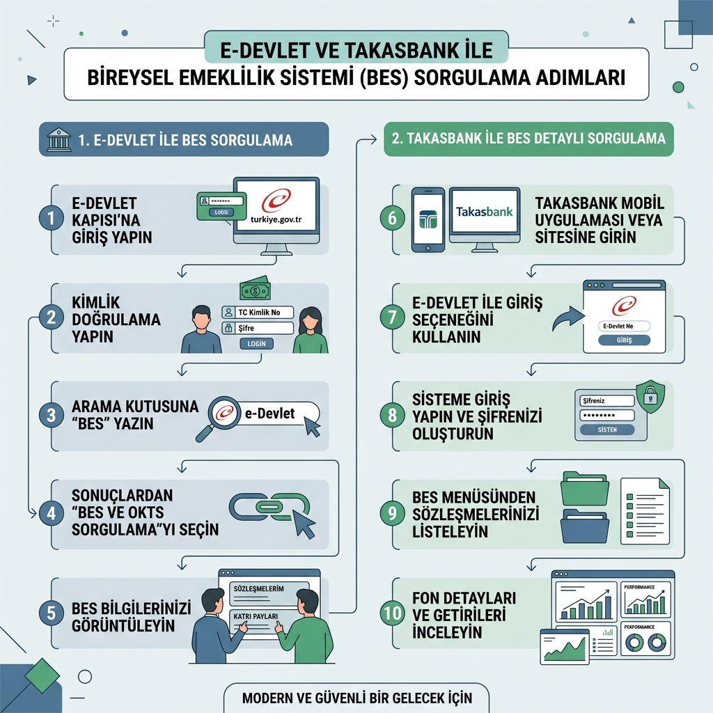 e-Devlet ve Takasbank BES Bakiye Sorgulama Adımları